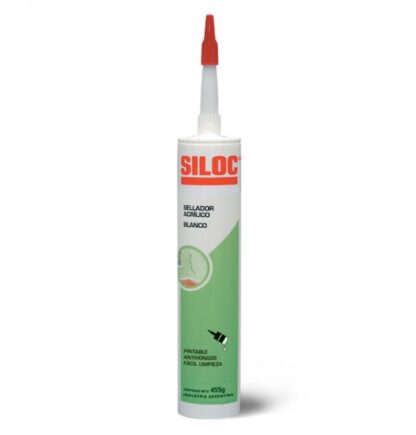 SILOC - Sellador Acrílico para Construcción - Cartucho x 455 grs.