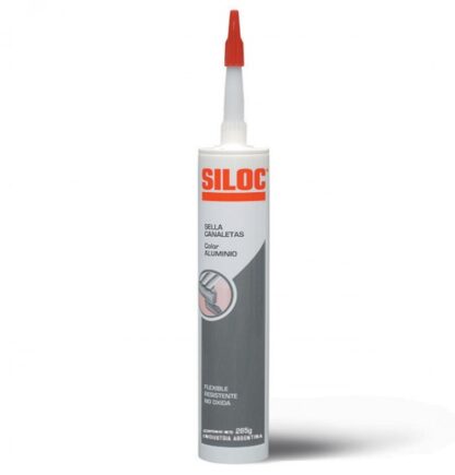 SILOC - Sellacanaletas color Aluminio - Cartucho x 265 grs.