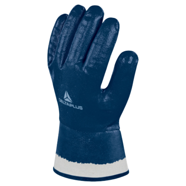 Guante Nitrilo Azul Puño de Lona
