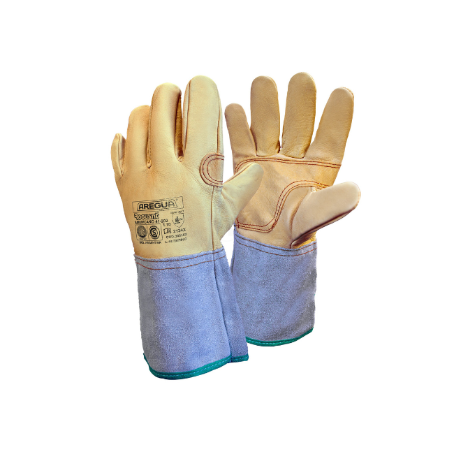 Guantes Americano Vaqueta Puño Largo